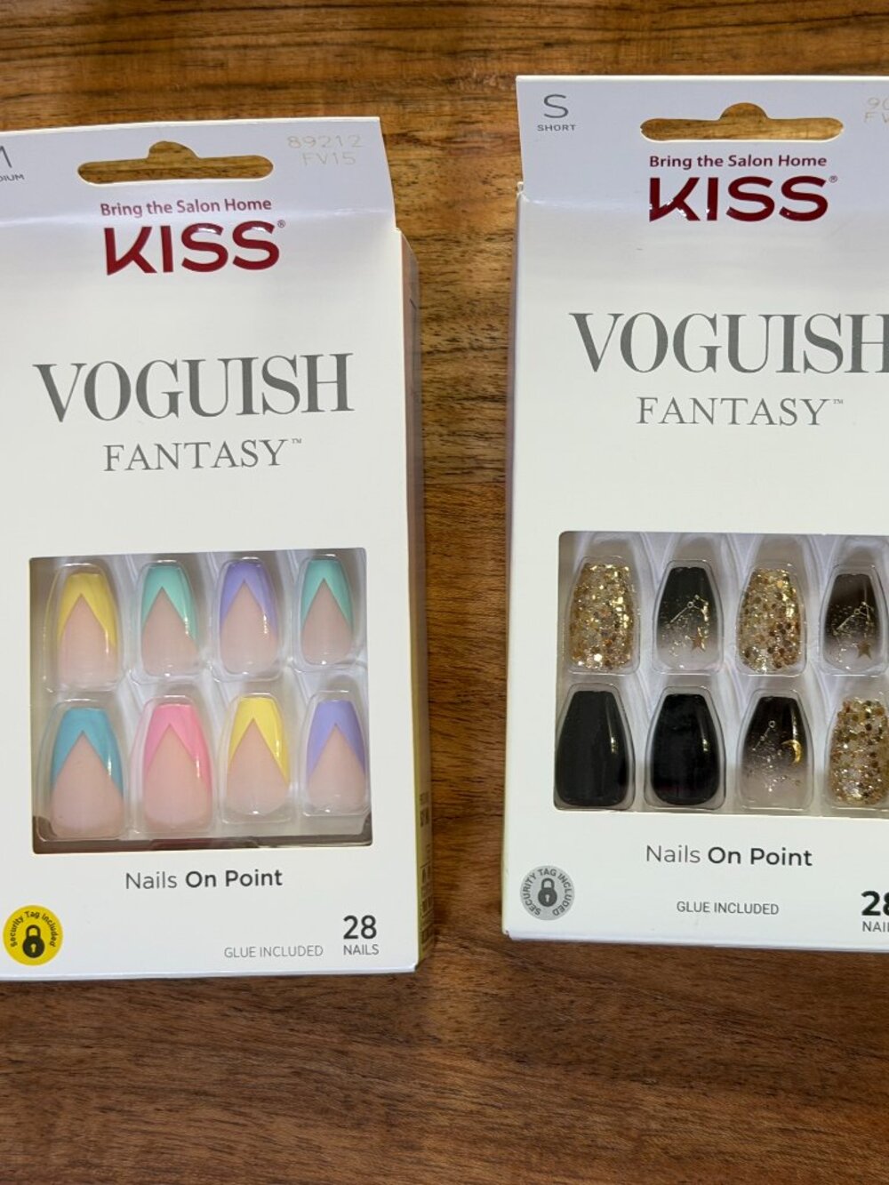 KISS Voguish Fantasy Press On Nails Lot of 2 Short Medium 28 Nails NEW